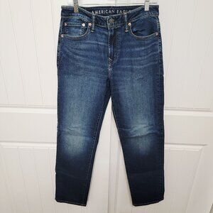 AE American Eagle Men's Size 30x34 AirFlex+ Relaxed Straight Jeans Blue EUC